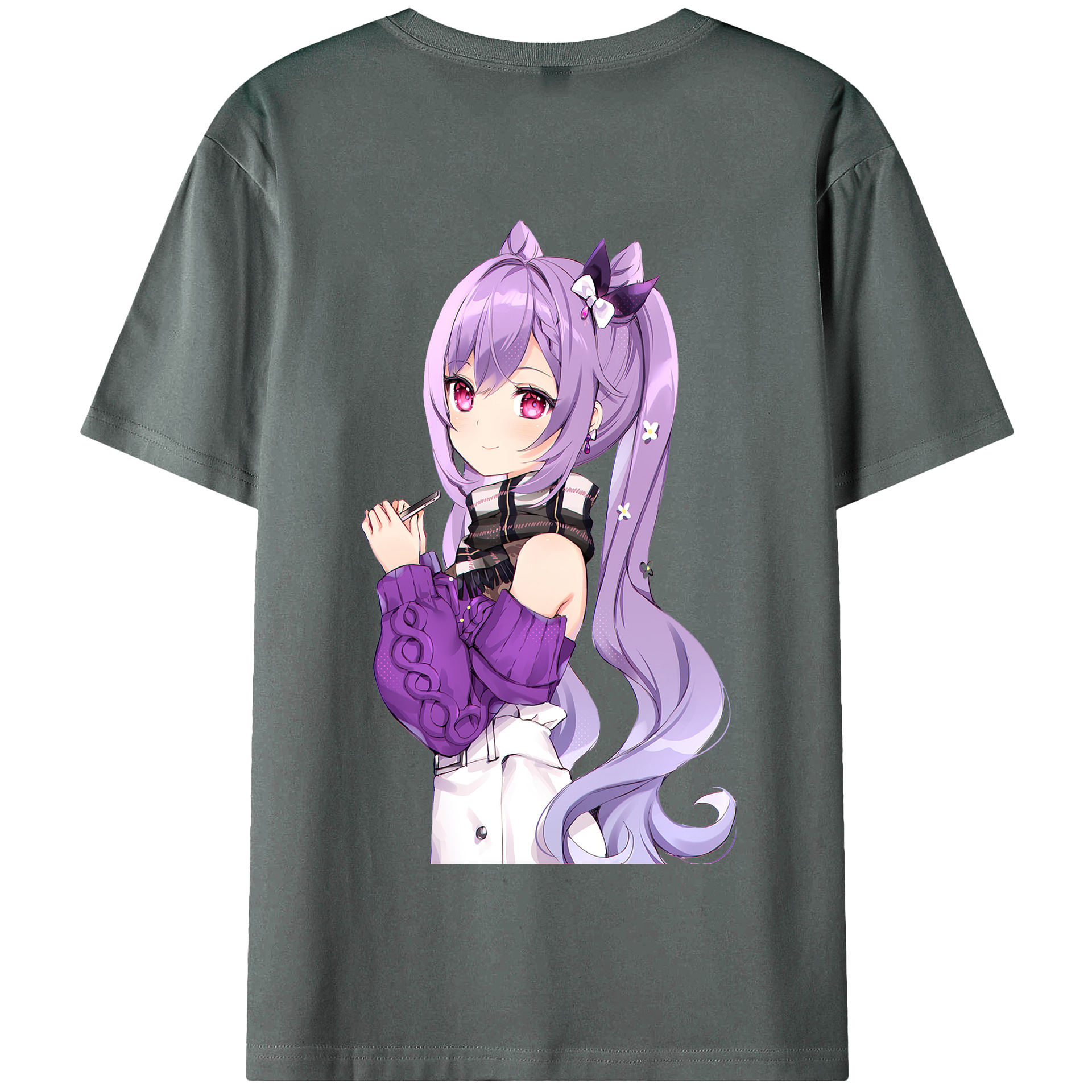 げんし神 刻晴 こくせい genshin Kokusei 綿100％半袖Tシャツ（背面プリント）